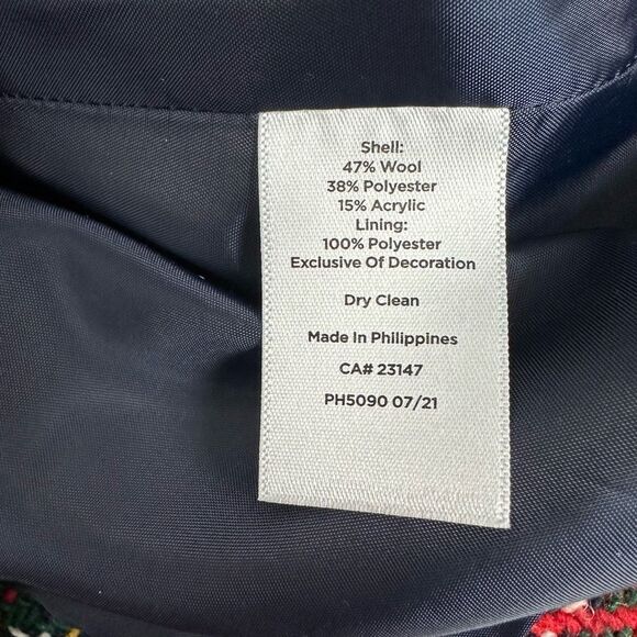 Talbots Holiday Plaid Blazer size 6P Red - Picture 7 of 11